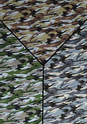 100% 45" Printed Polycotton Camouflage Print Fabric Craft/dress/facemask Use D#64