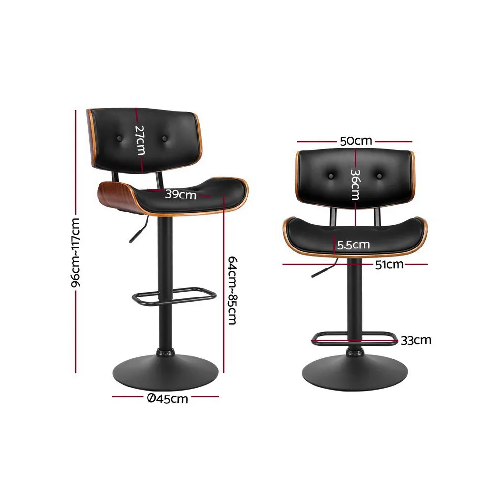 360° Rotatable PU Leather Bar Stools Set of 4 - Artiss