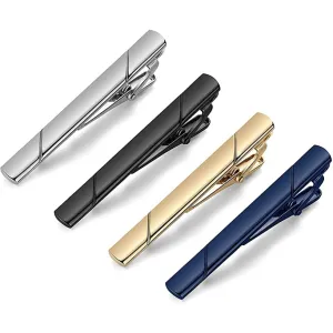 4-Piece: Men's Tie Clips