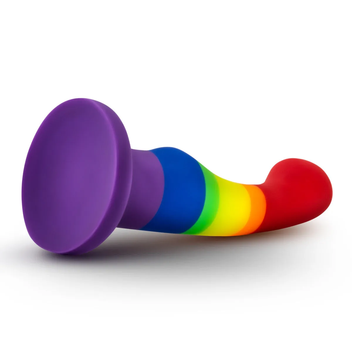 Avant By Blush® | Pride Freedom P1 | Artisan 6 Inch Curved G-Spot Dildo with Suction Cup Base - Elegantly Made with Smooth UltraSilk® Purio® Silicone