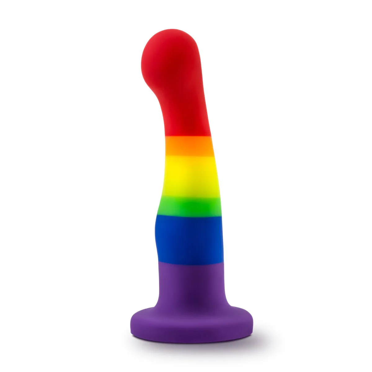 Avant By Blush® | Pride Freedom P1 | Artisan 6 Inch Curved G-Spot Dildo with Suction Cup Base - Elegantly Made with Smooth UltraSilk® Purio® Silicone