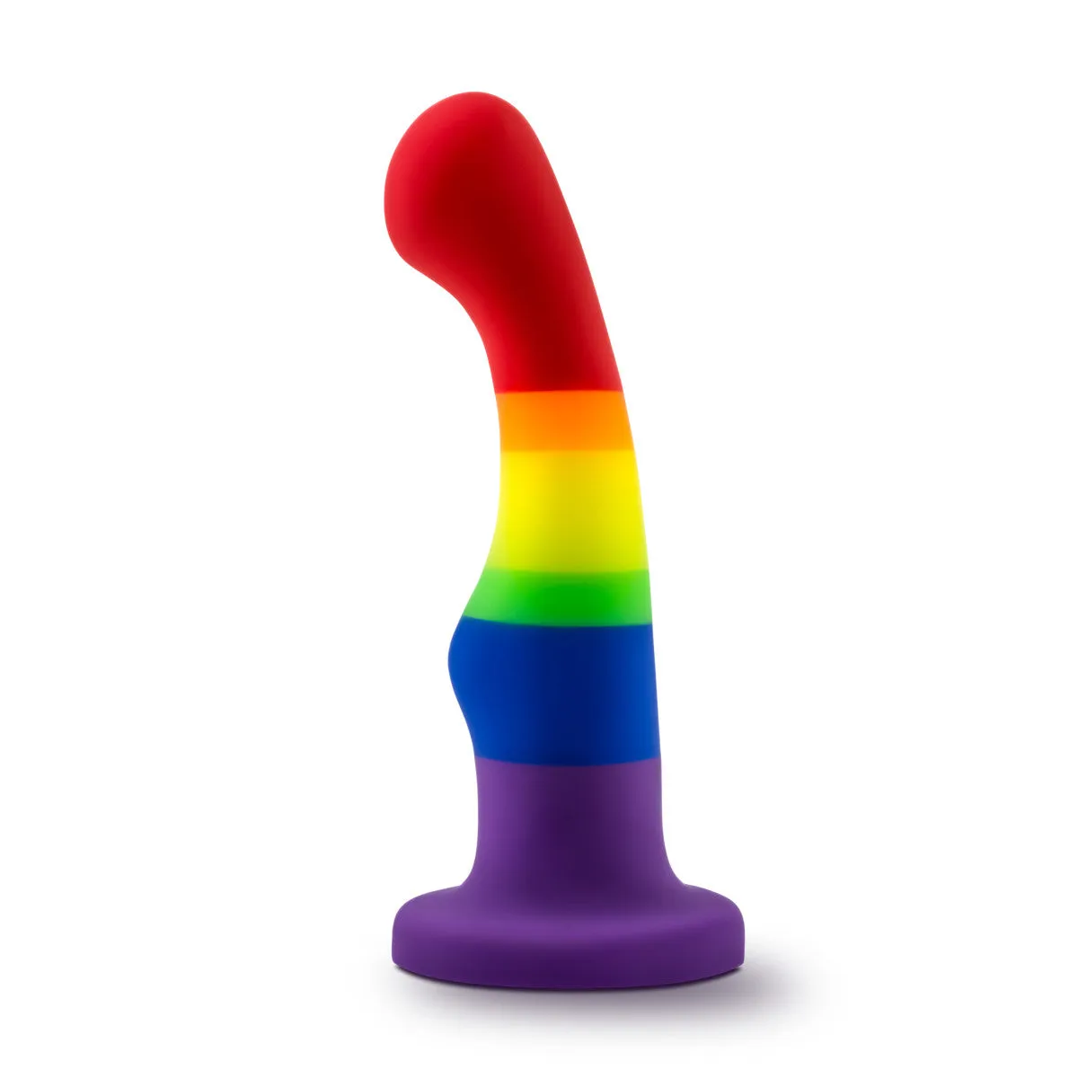 Avant By Blush® | Pride Freedom P1 | Artisan 6 Inch Curved G-Spot Dildo with Suction Cup Base - Elegantly Made with Smooth UltraSilk® Purio® Silicone