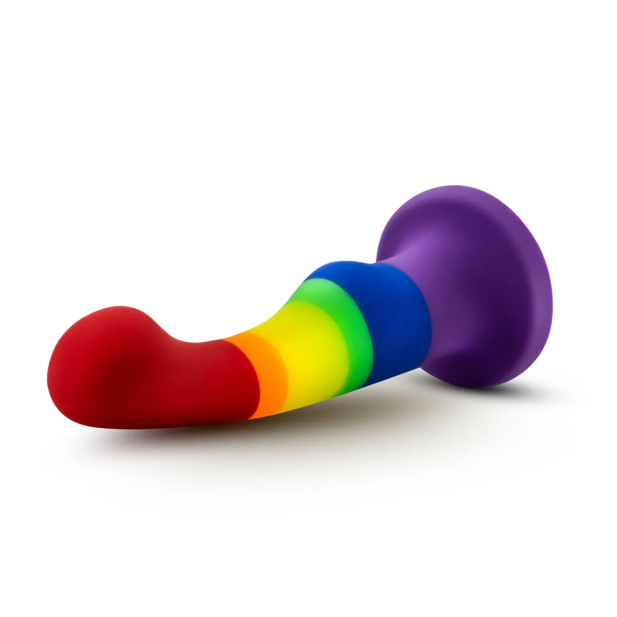 Avant By Blush® | Pride Freedom P1 | Artisan 6 Inch Curved G-Spot Dildo with Suction Cup Base - Elegantly Made with Smooth UltraSilk® Purio® Silicone