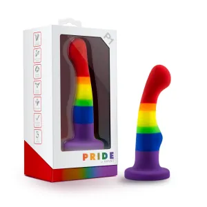 Avant By Blush® | Pride Freedom P1 | Artisan 6 Inch Curved G-Spot Dildo with Suction Cup Base - Elegantly Made with Smooth UltraSilk® Purio® Silicone