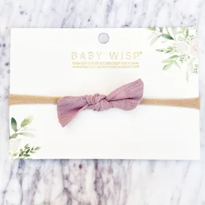 Baby Wisp - Baby Headband Cute Little Megan Tie Knot Bow: Mauve