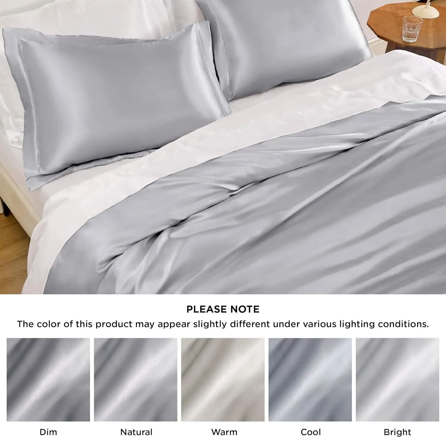 Bedsure Satin Duvet Cover Set