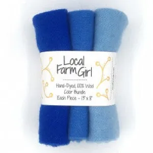 Bright Blue- Wool Bundle