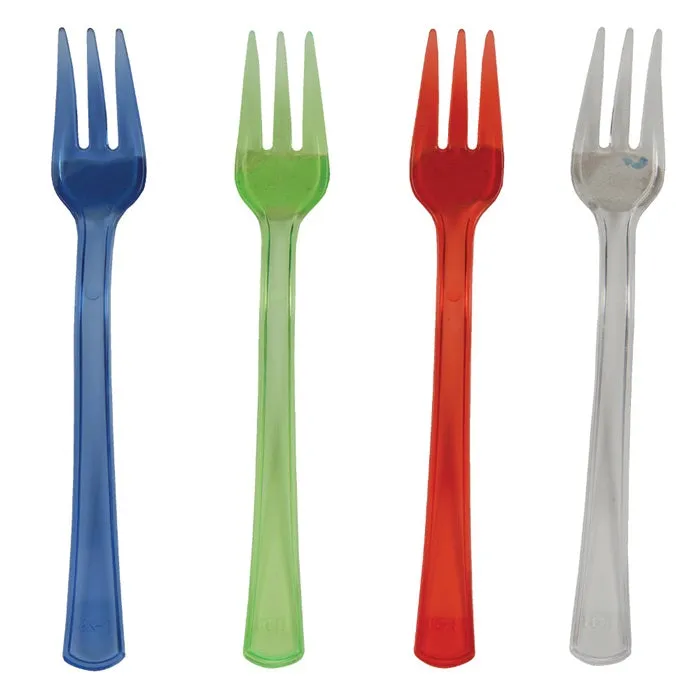 Bulk Assorted Translucent TrendWare Mini Forks (144 per Case)