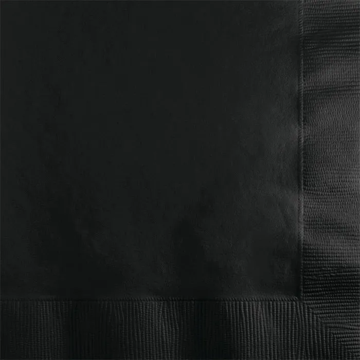 Bulk Pack of 100 Black Velvet Beverage Napkins 2Ply