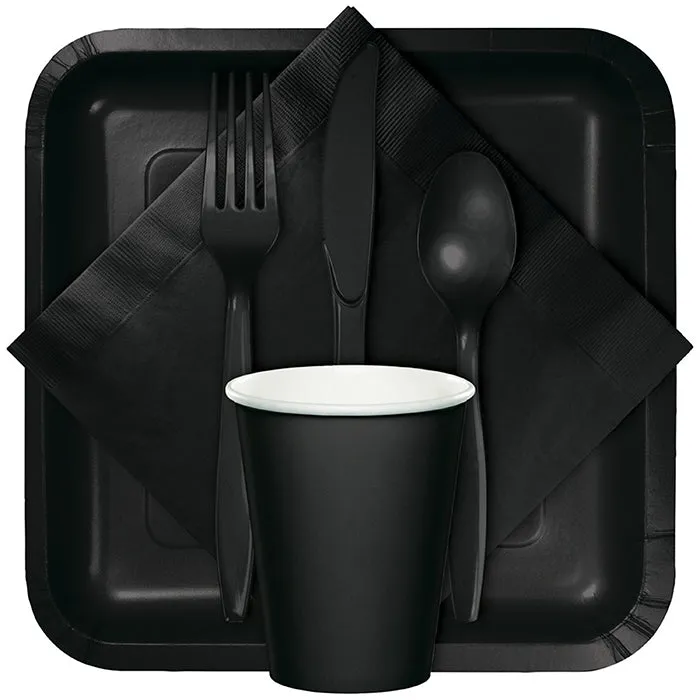 Bulk Pack of 100 Black Velvet Beverage Napkins 2Ply