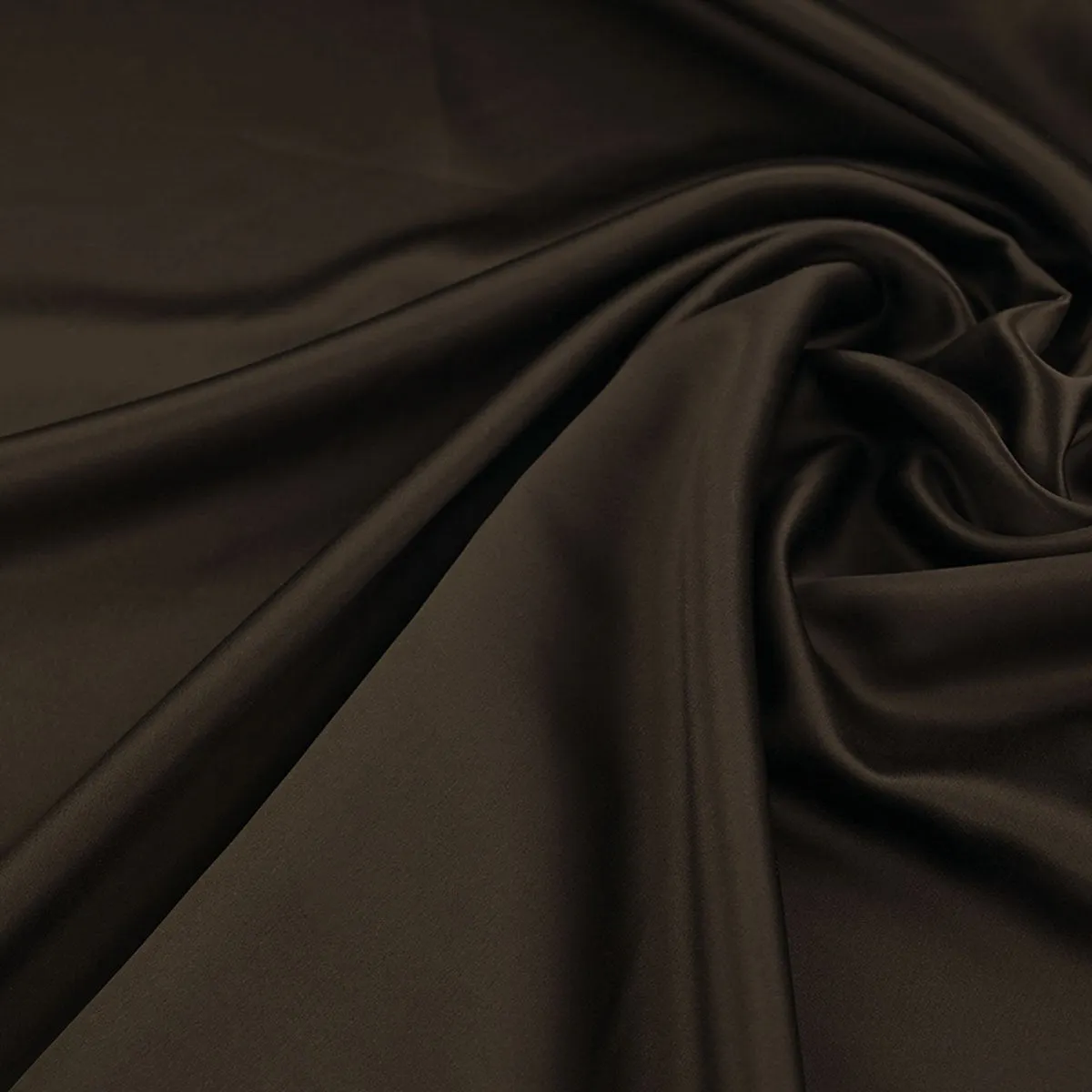 Chocolate Brown Satin Fabric 96519