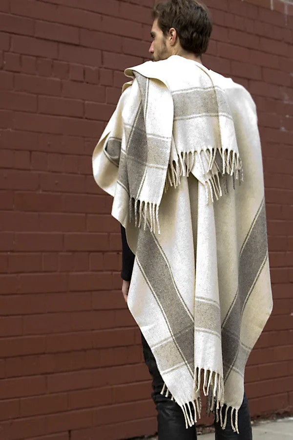 Classic Poncho, Long with Fringe, Unisex