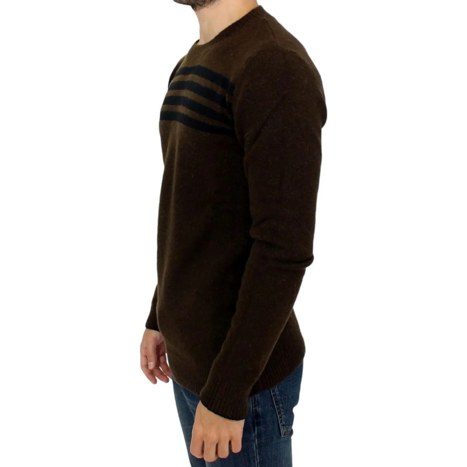 Costume National Elegant Crewneck Striped Sweater Pullover