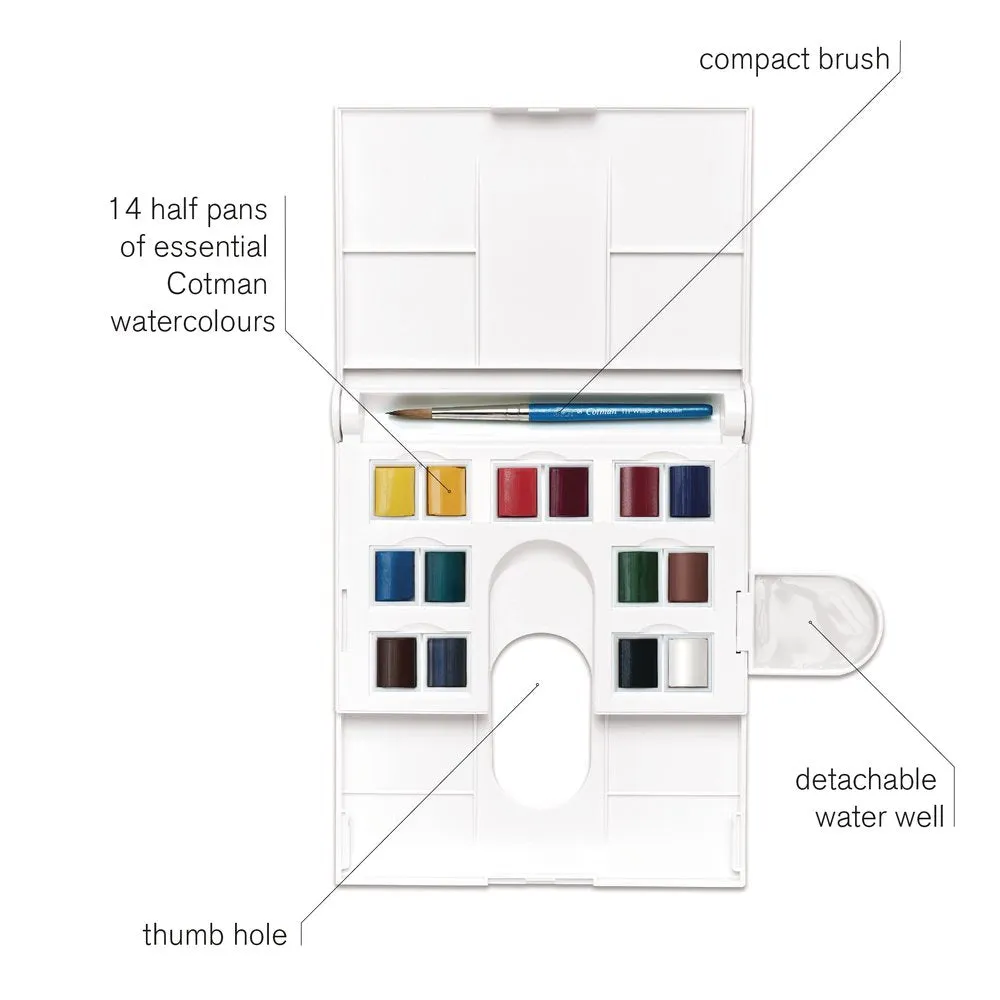 Cotman Watercolour Field Set, 14 Half Pans)(Winsor & Newton)