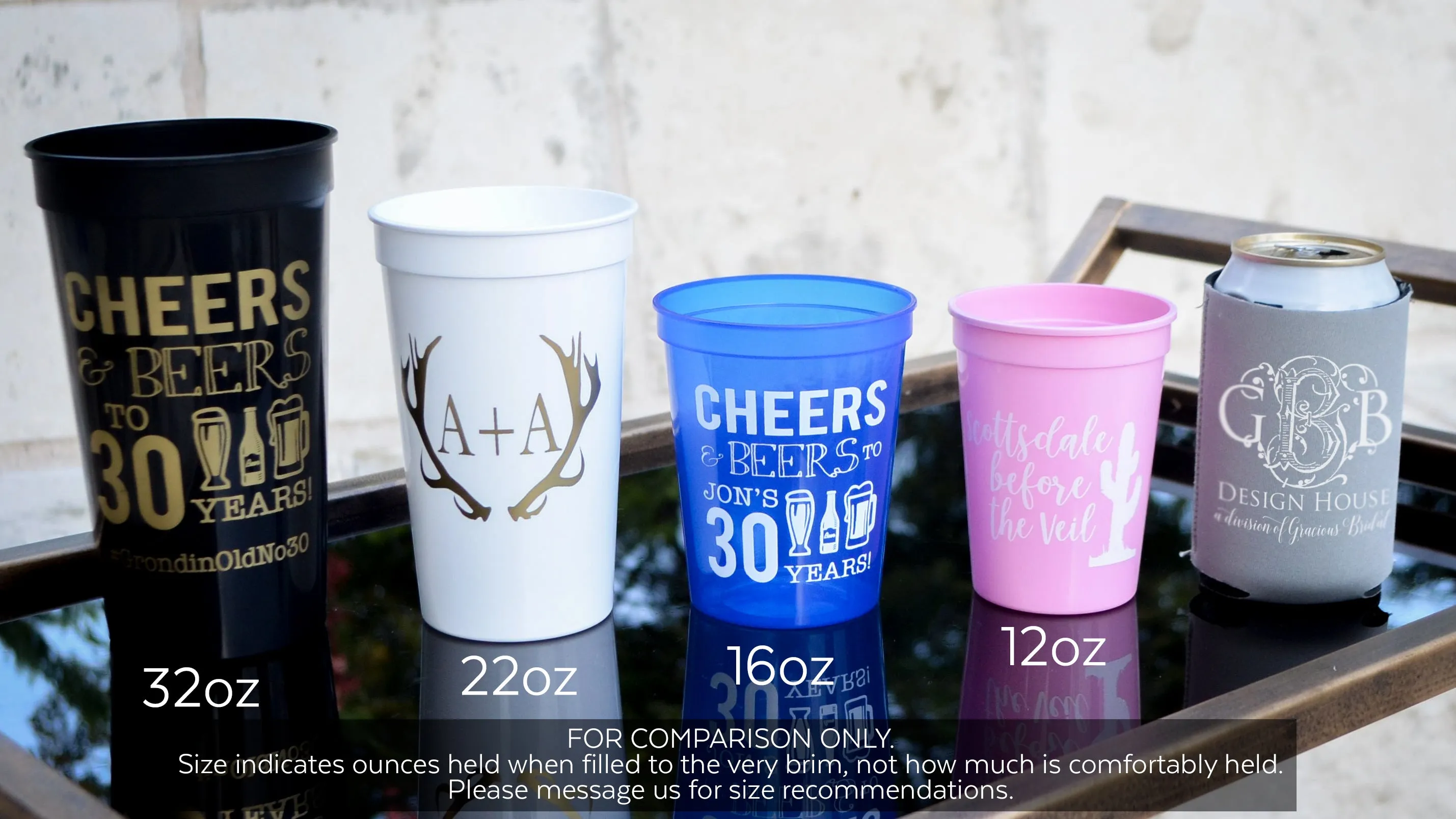 Custom Printed Wedding Stadium Cups