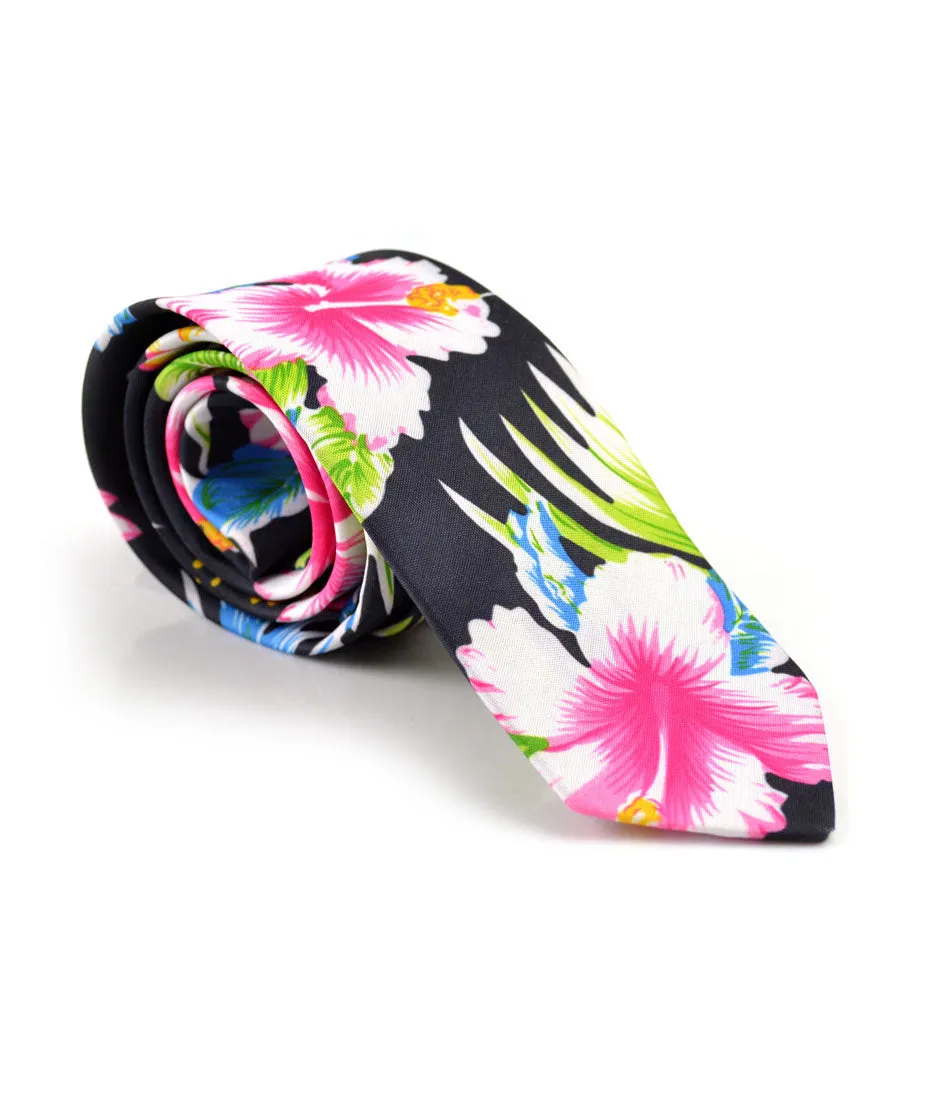 Deep Navy Floral Neck Tie