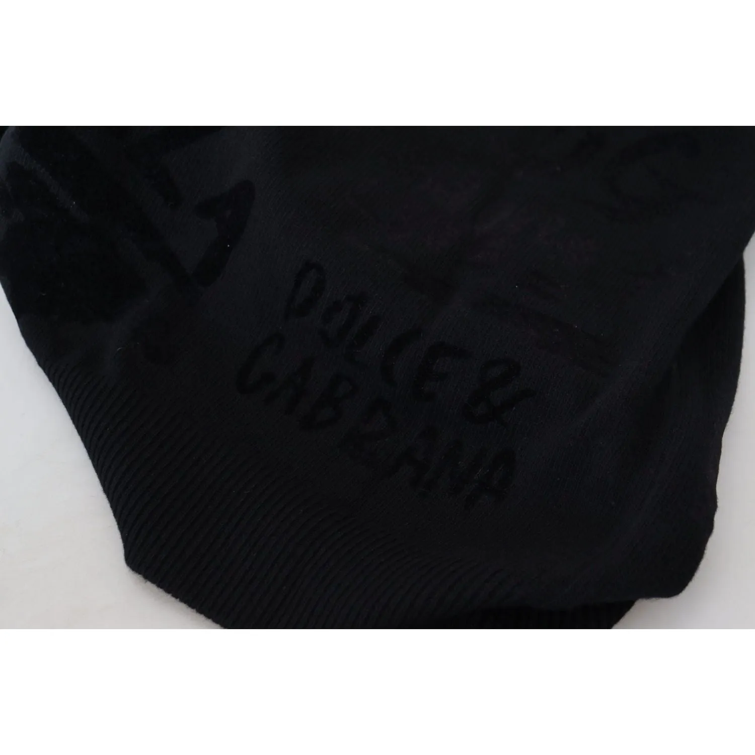 Dolce & Gabbana Elegant Black Logo Wool Sweater