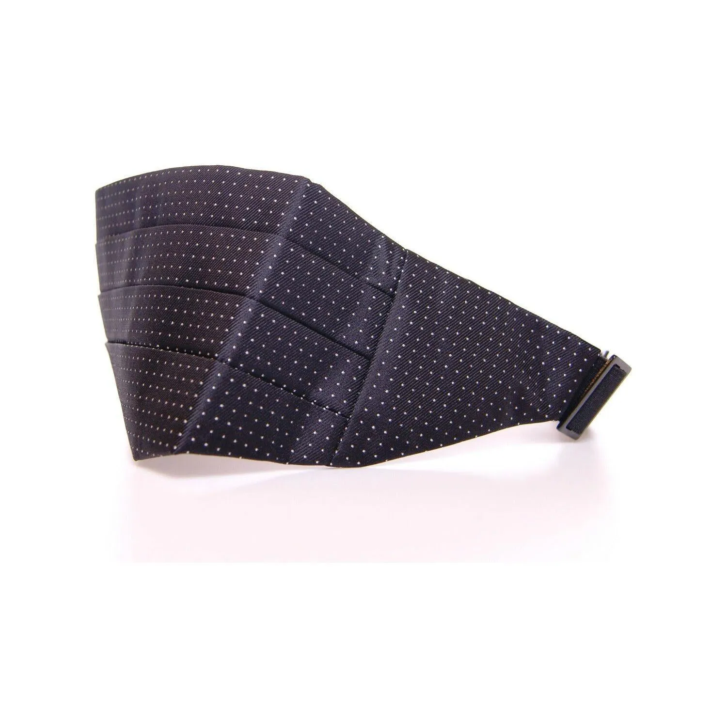 Dolce & Gabbana Elegant Black Silk Cummerbund with Polka Dots