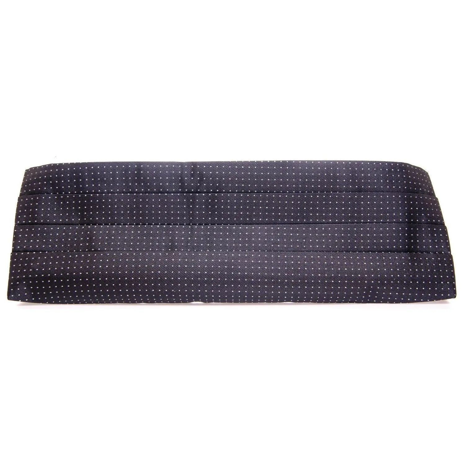 Dolce & Gabbana Elegant Black Silk Cummerbund with Polka Dots