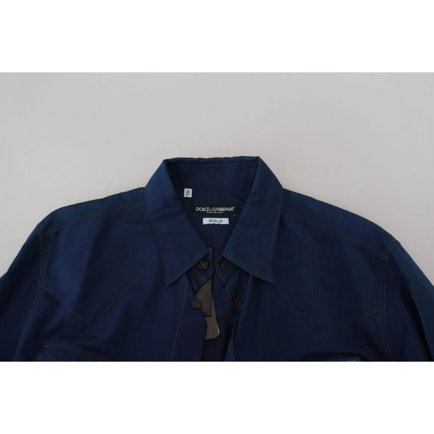 Dolce & Gabbana Elegant Blue Denim Casual Shirt