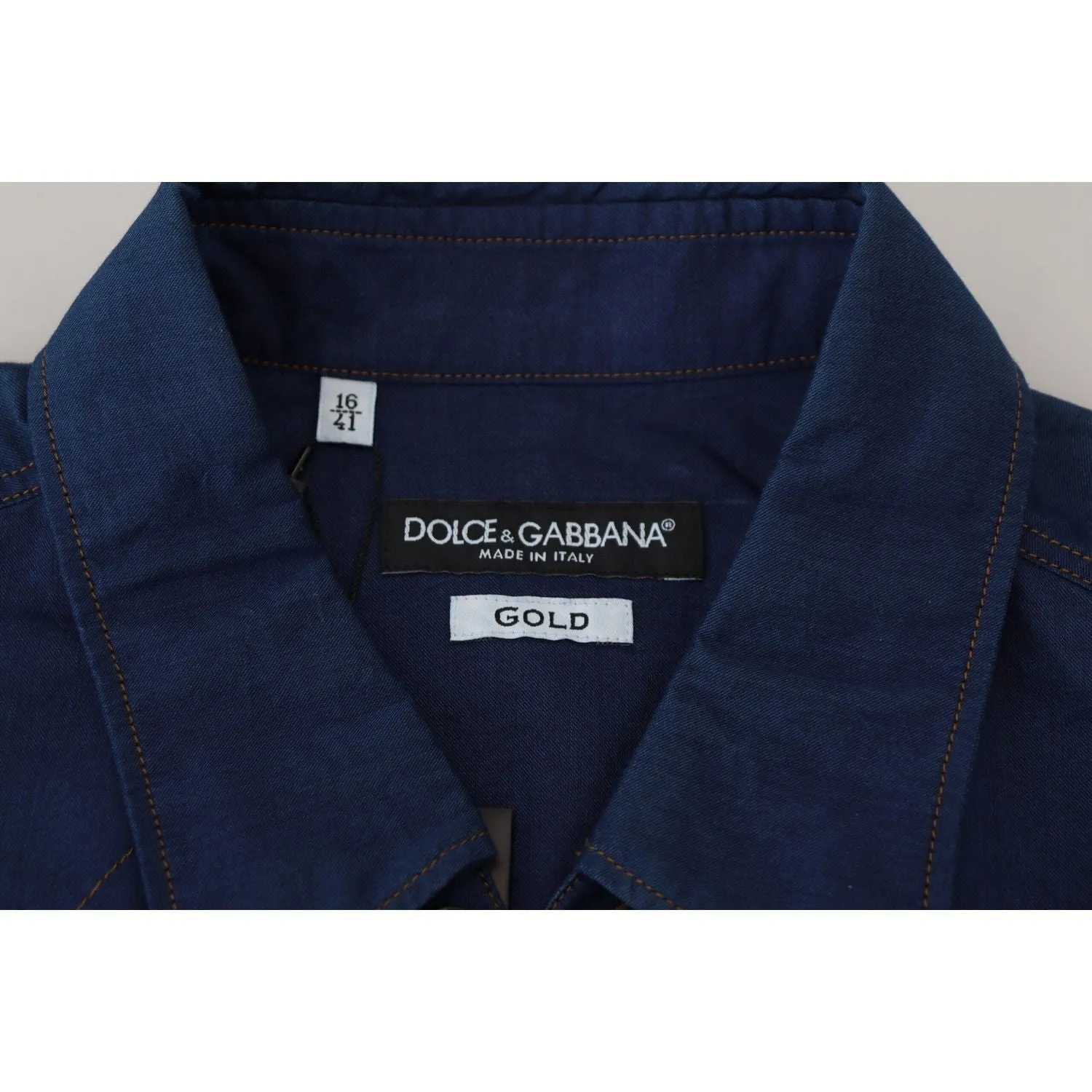 Dolce & Gabbana Elegant Blue Denim Casual Shirt