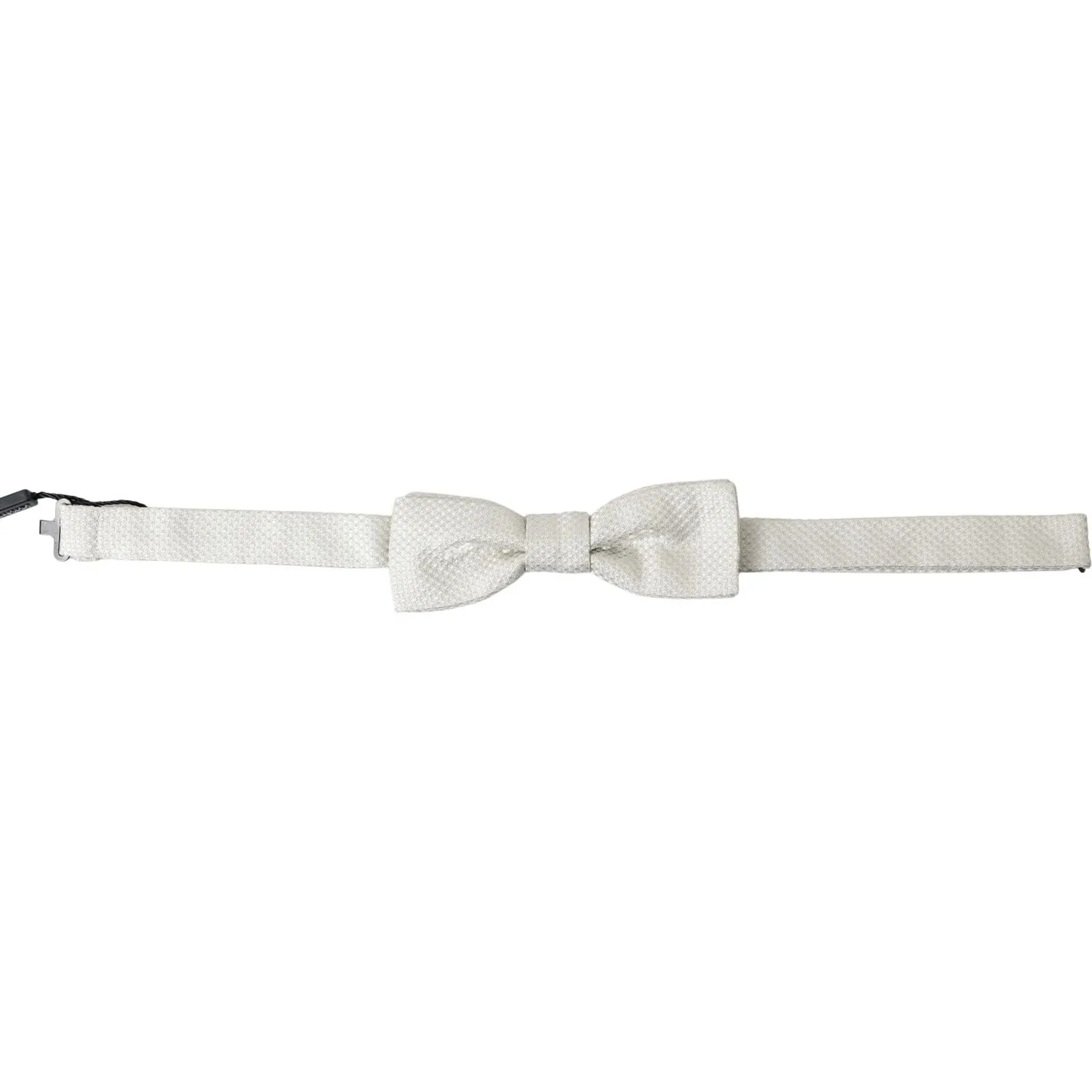 Dolce & Gabbana Elegant Ivory Silk Bow Tie