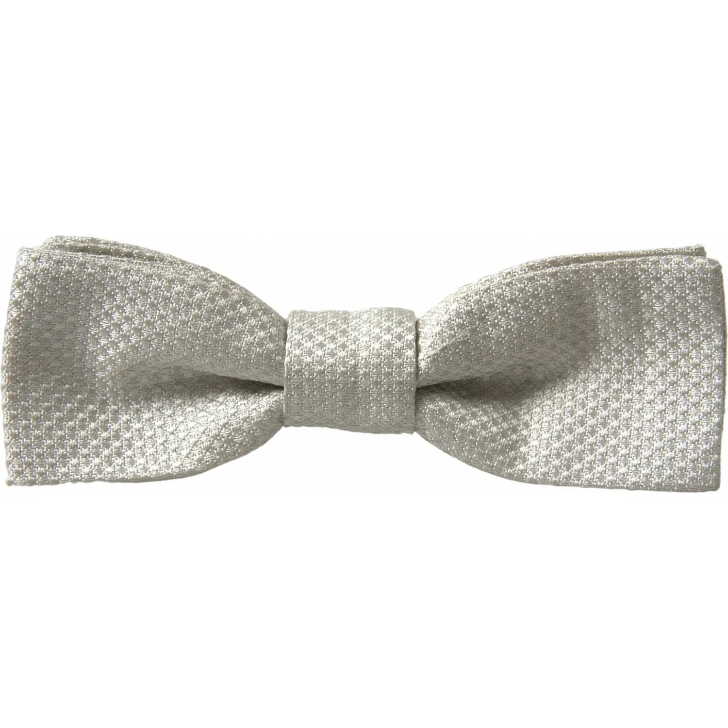 Dolce & Gabbana Elegant Ivory Silk Bow Tie