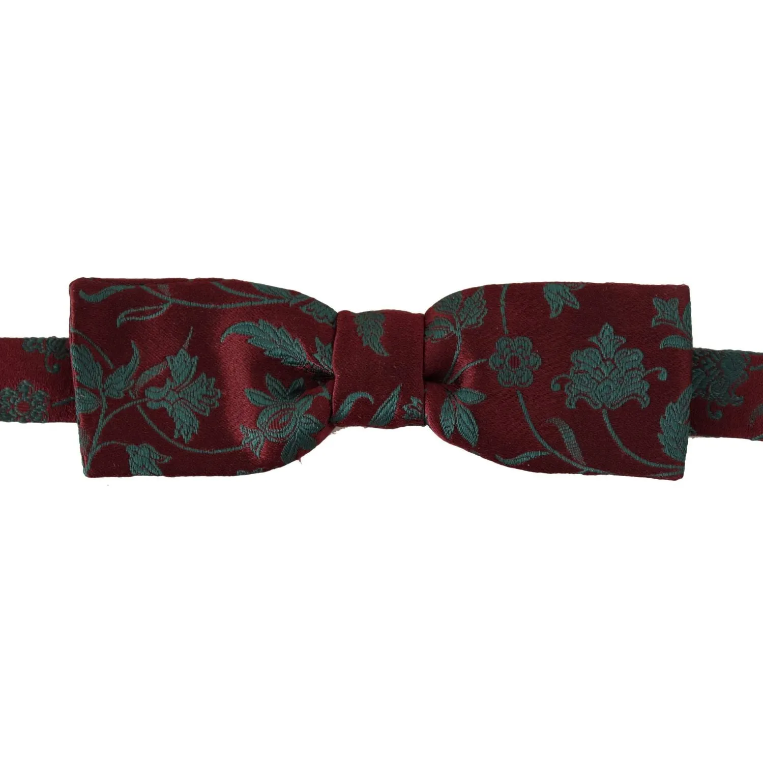 Dolce & Gabbana Elegant Maroon Patterned Bow Tie