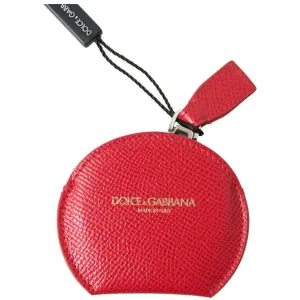 Dolce & Gabbana Elegant Red Leather Mirror Holder