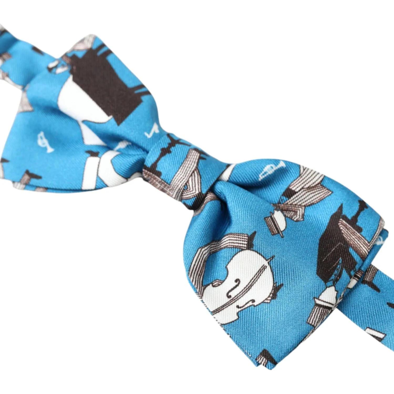 Dolce & Gabbana Elegant Silk Blue Jazz Club Bow Tie