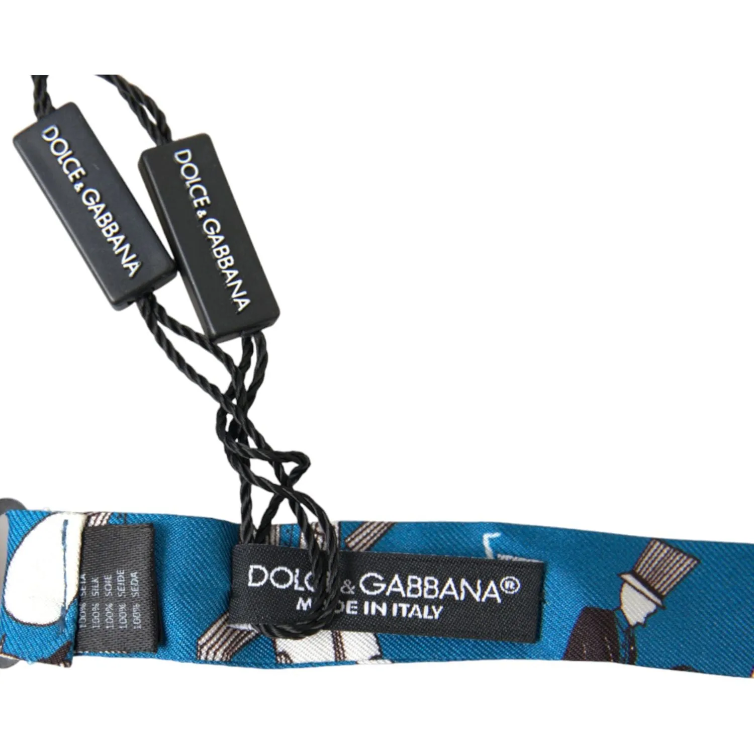 Dolce & Gabbana Elegant Silk Blue Jazz Club Bow Tie