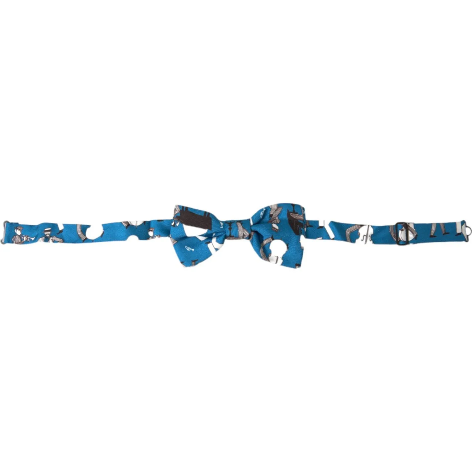 Dolce & Gabbana Elegant Silk Blue Jazz Club Bow Tie