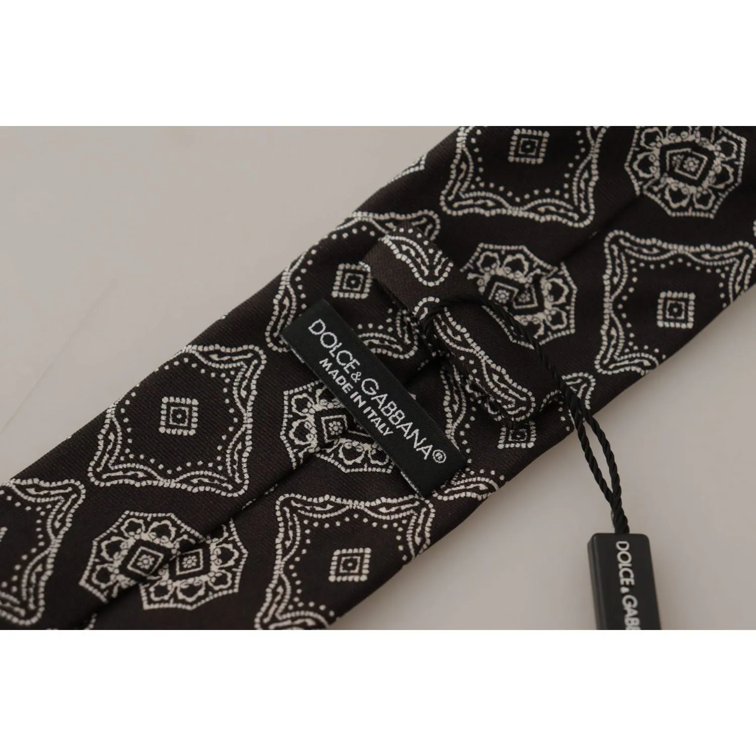 Dolce & Gabbana Elegant Silk Geometric Bow Tie