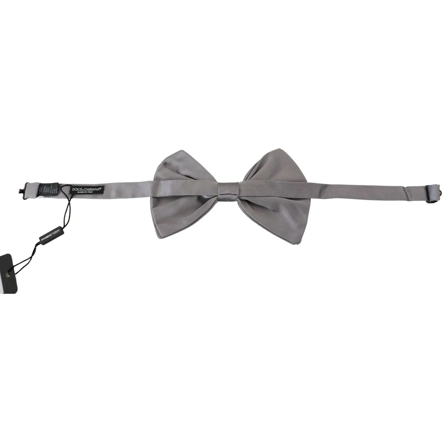 Dolce & Gabbana Elegant Silver Gray Silk Bow Tie