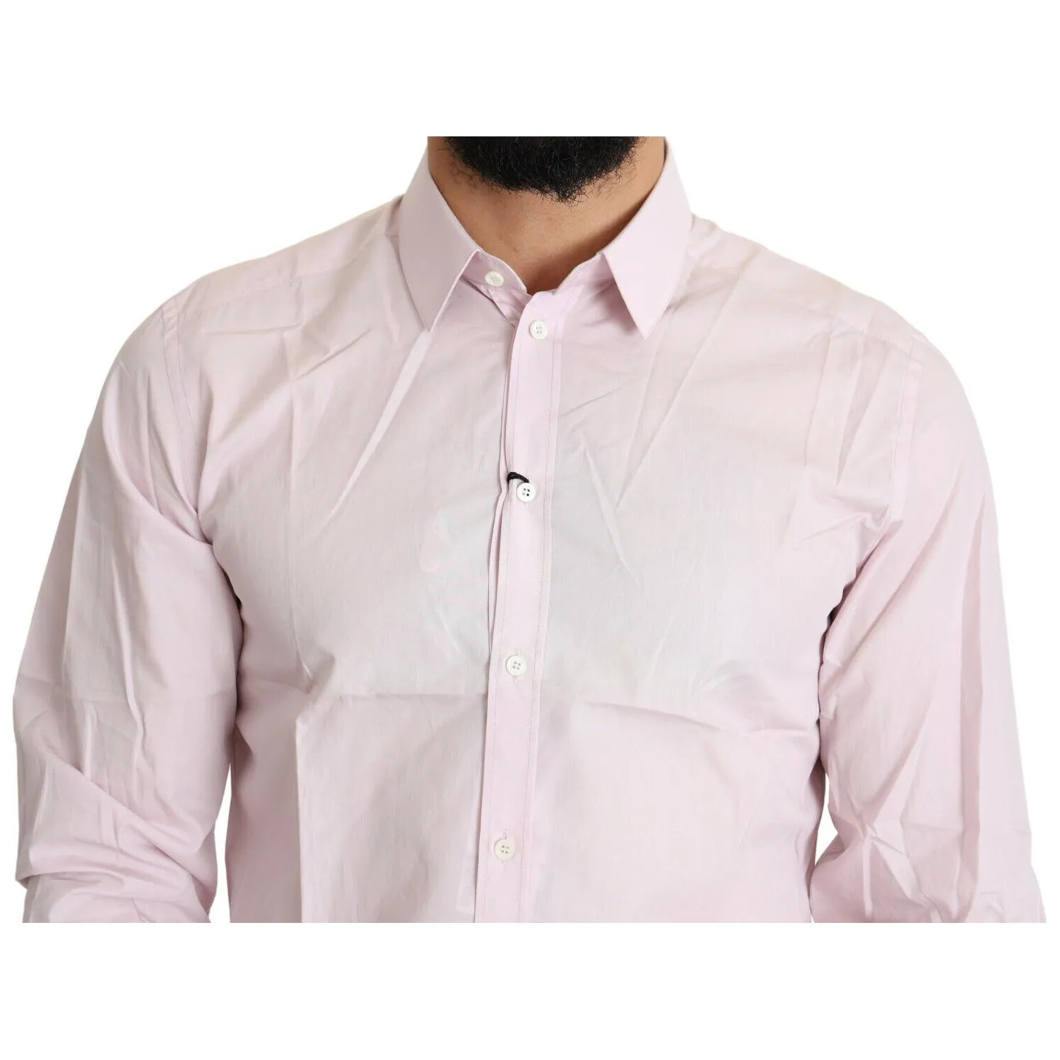 Dolce & Gabbana Elegant Slim Fit Pink Dress Shirt