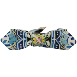 Dolce & Gabbana Majolica Print Silk Bow Tie