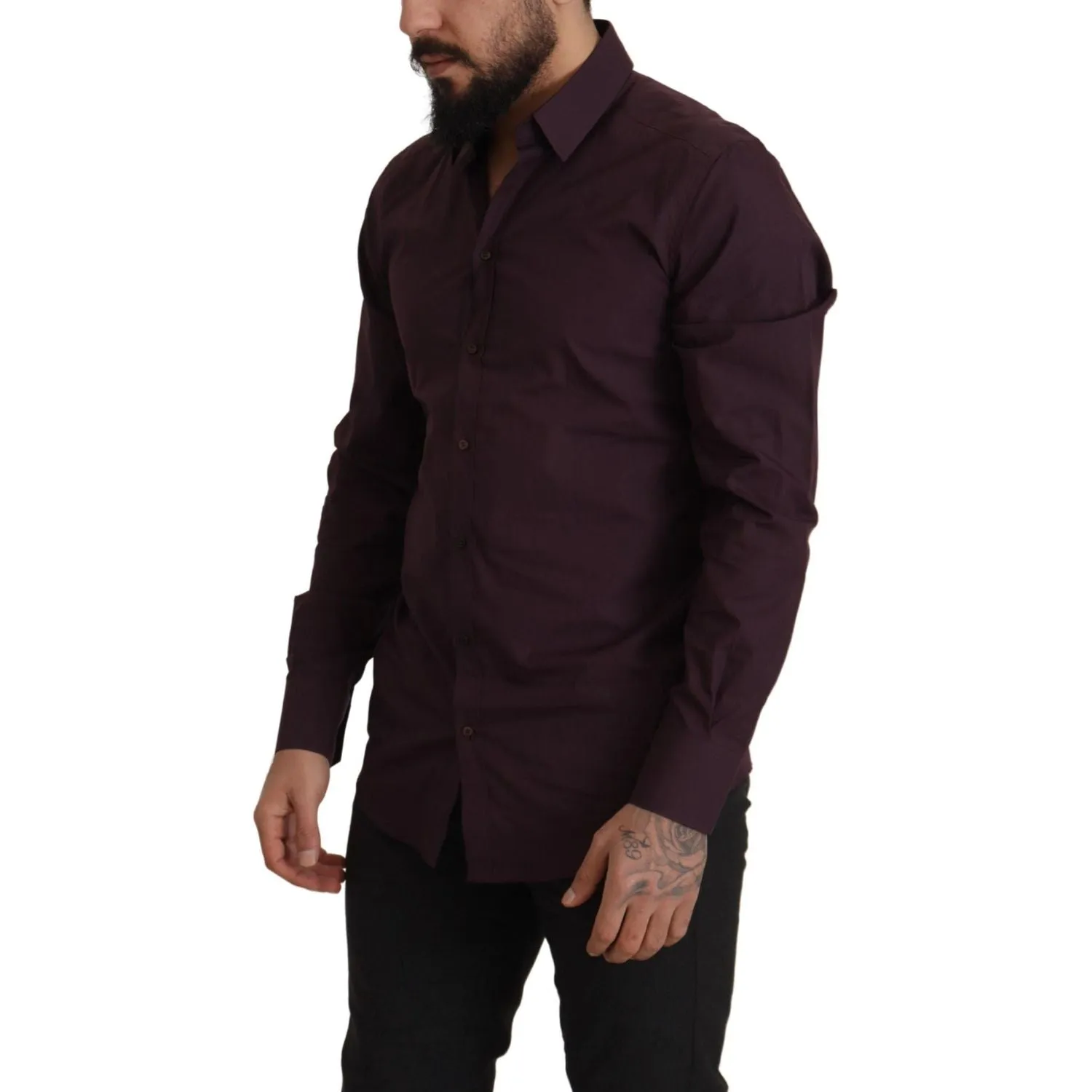 Dolce & Gabbana Regal Purple Slim Fit Dress Shirt