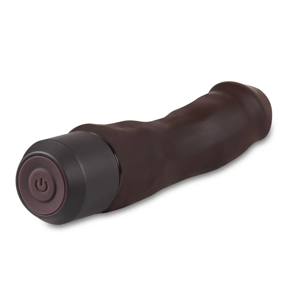 Dr. Skin Silicone By Blush® | Brown 7.75-Inch Long Vibrating Dildo