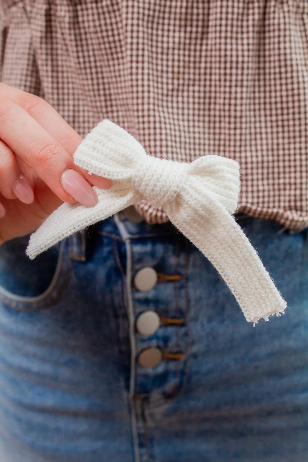 Ellie Knit Bow Clip