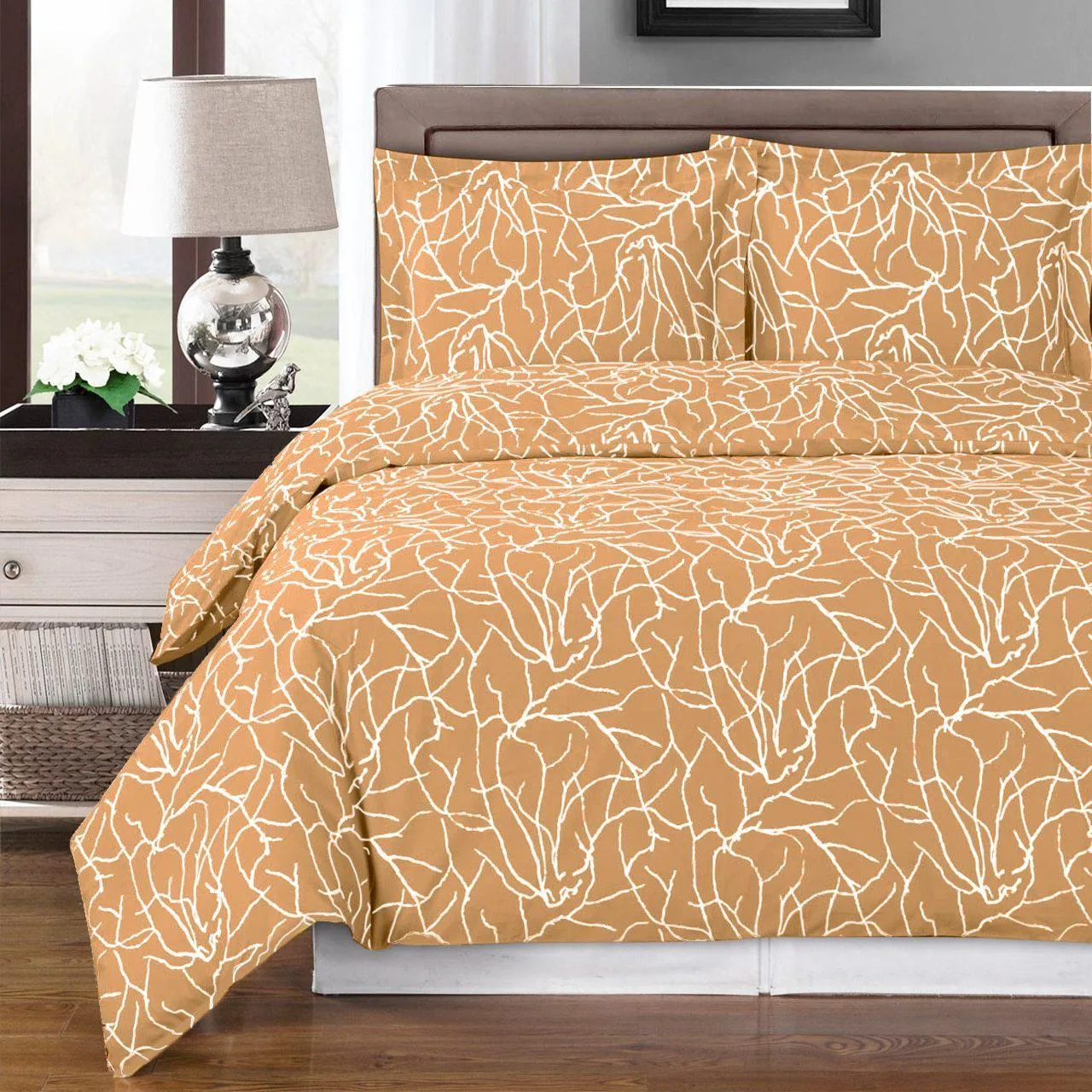 Ema Combed Cotton Duvet Cover Set