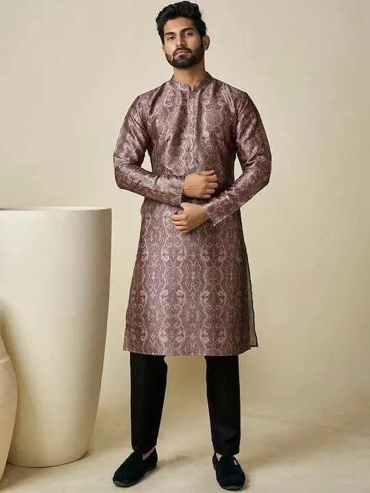 Ethnic Motif Printed Straight Kurta