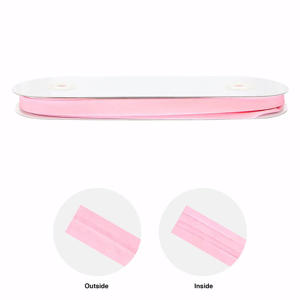 Extra Wide Double Folded Bias - Light Pink - 16mm - 25 meters