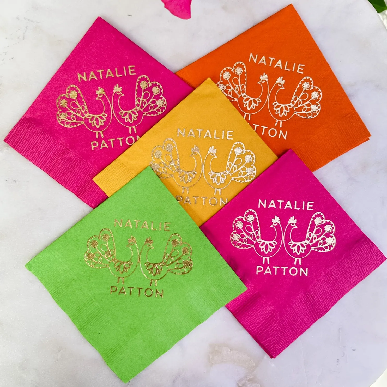 Festive Foil Printed Party Napkins