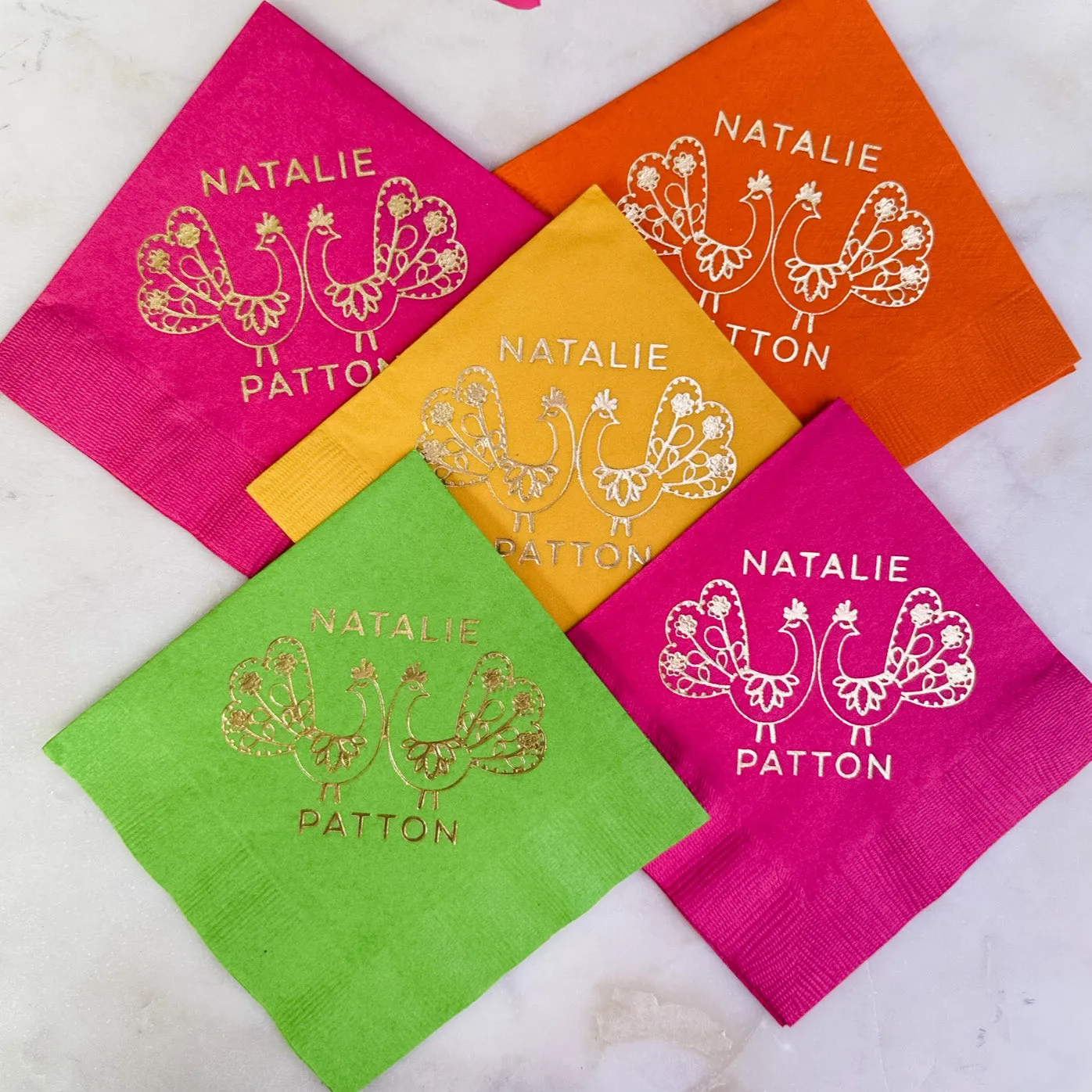 Festive Foil Printed Party Napkins