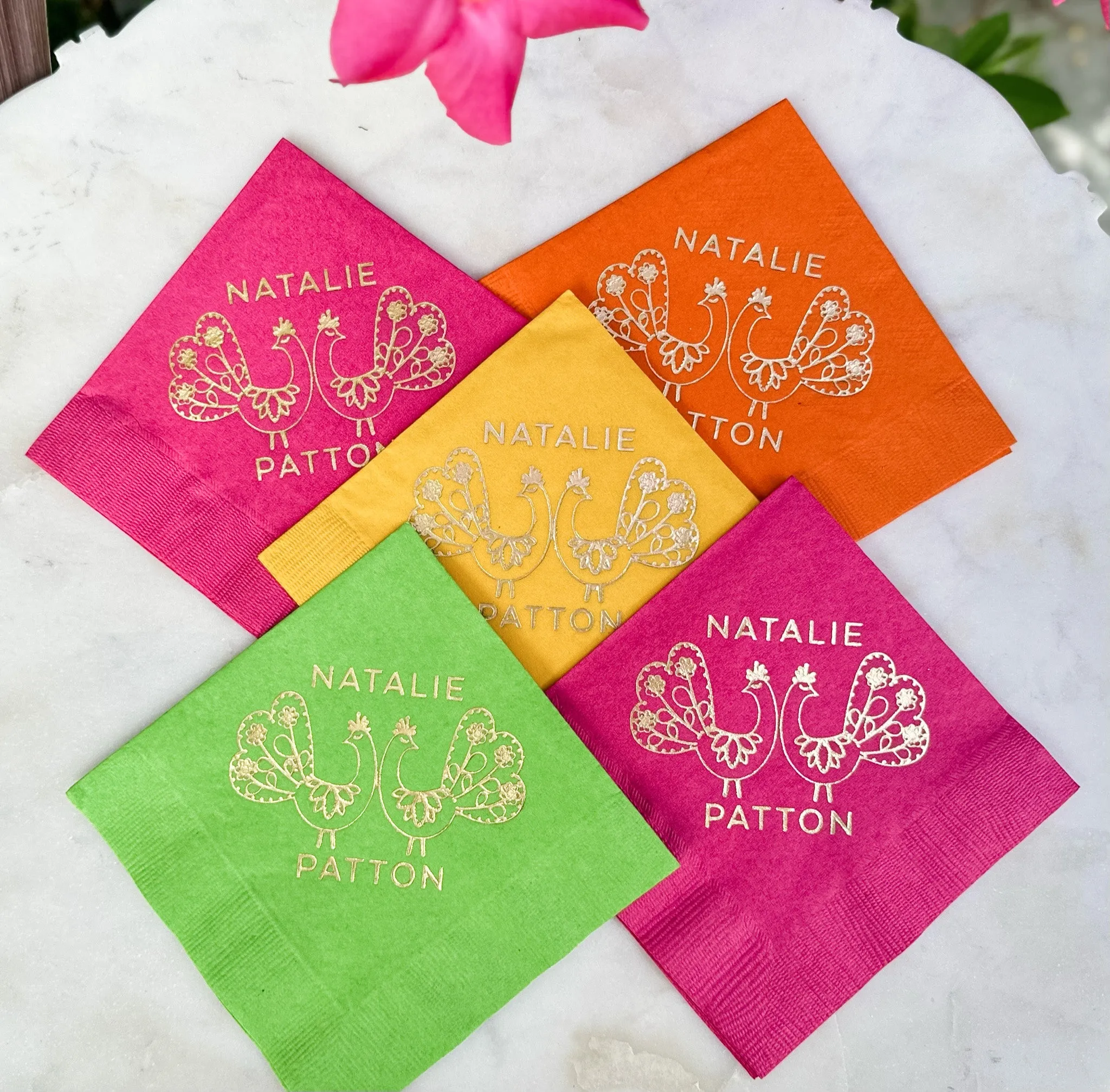 Festive Foil Printed Party Napkins