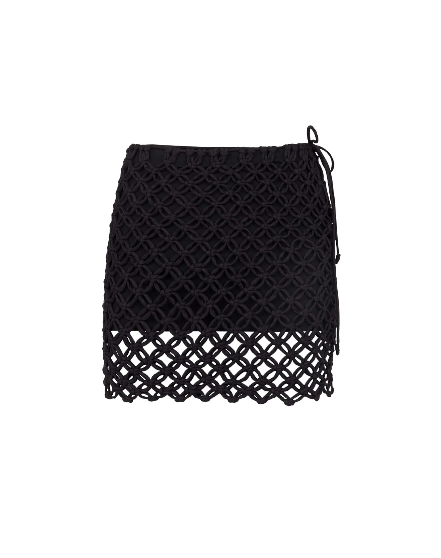 Gio Macrame Mini Skirt - Black