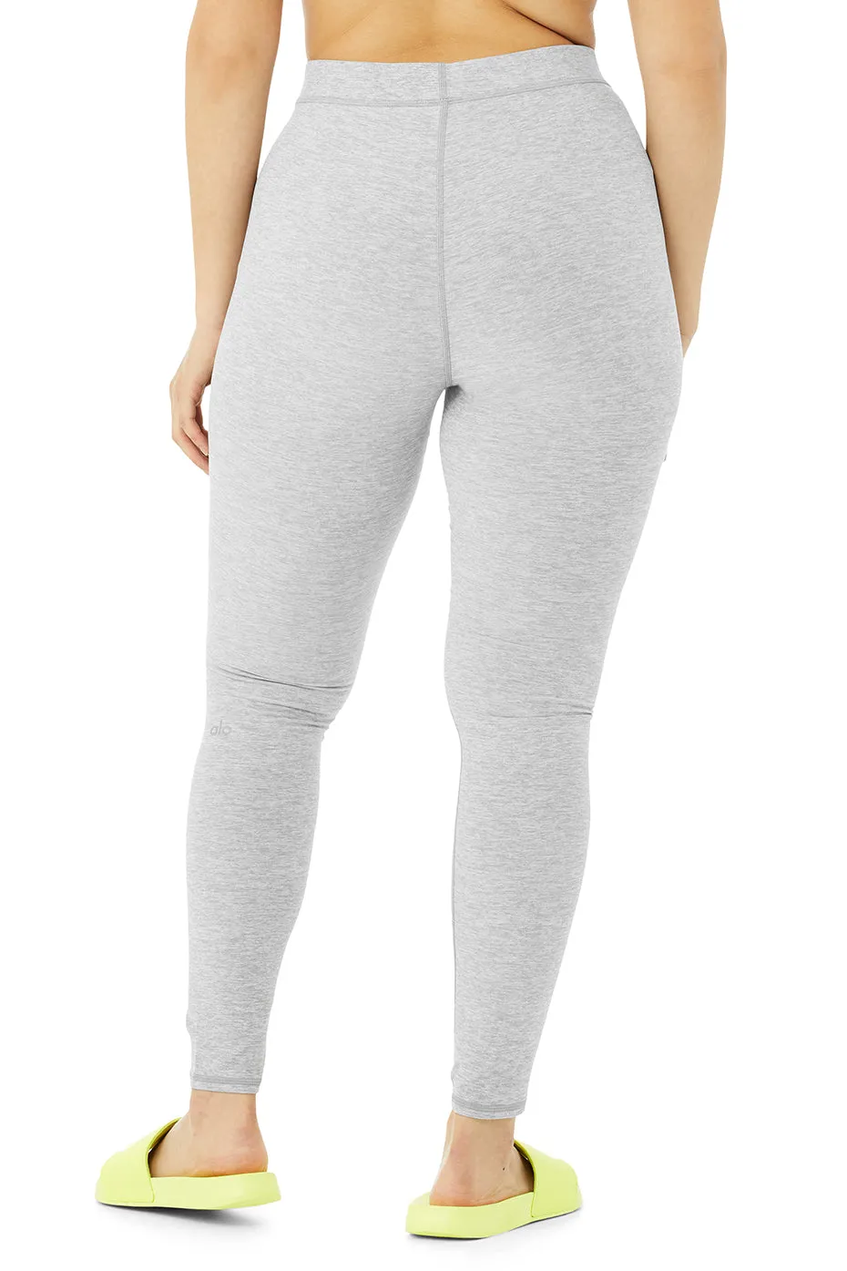 Graphic High-Waist Alosoft Flow Legging - Zinc Heather/White