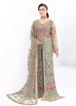 Green Net Embroidered Suit - Ramsha Minhal Collection Vol 8 - #M-802