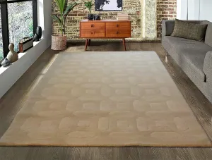 Hesta Soft Touch Patterned Rug-Cream-Small