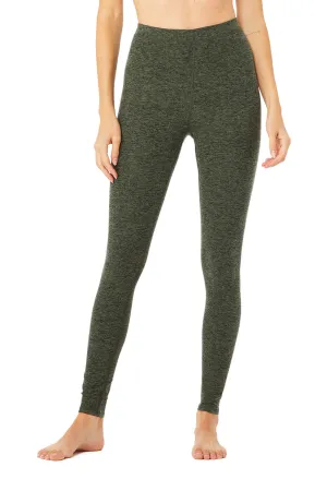 High-Waist Alosoft Flow Legging - Hunter Heather